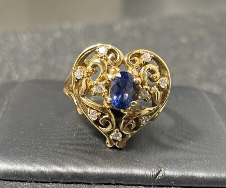 anillo corazon zirconia Size size7 Weight 5.4gr/18k