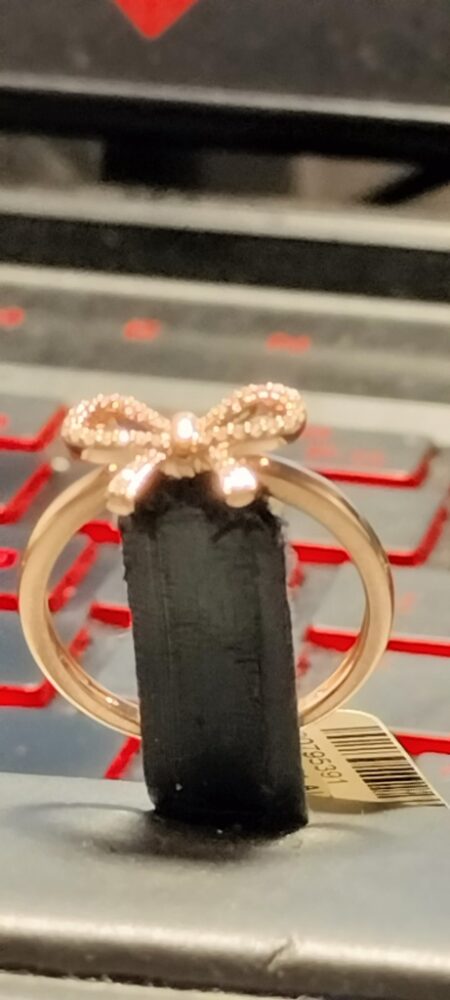 anillo Diam hilo c/lazo c/diam.oro Rosa 10k diamante Size size7 Weight 0.07ctw
