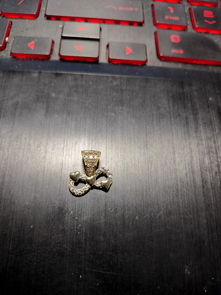 dije infinito c/4 corazones 10k zirc B Weight 1.gr