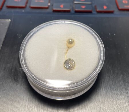 piercing rddo 10k zirc B Weight ombligo