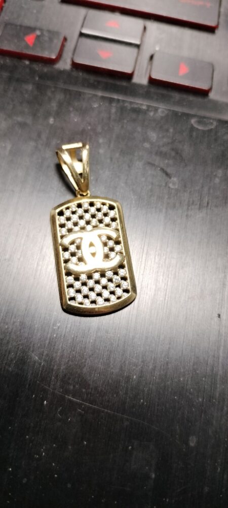 dije chapa CC c/zirc 14k zirc B Weight 3.2gr