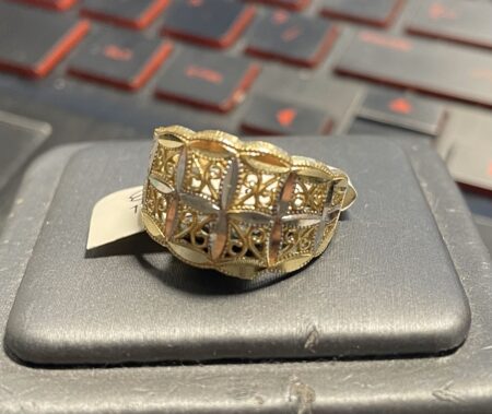 anillo banda hilo 14k Size size9 Weight 3.gr