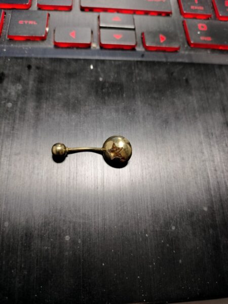 piercing piercing ombligo estrella 14k zirc B Weight 1.5gr