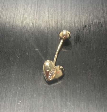 piercing corzon y bola 14k zirc B Weight 1.1gr