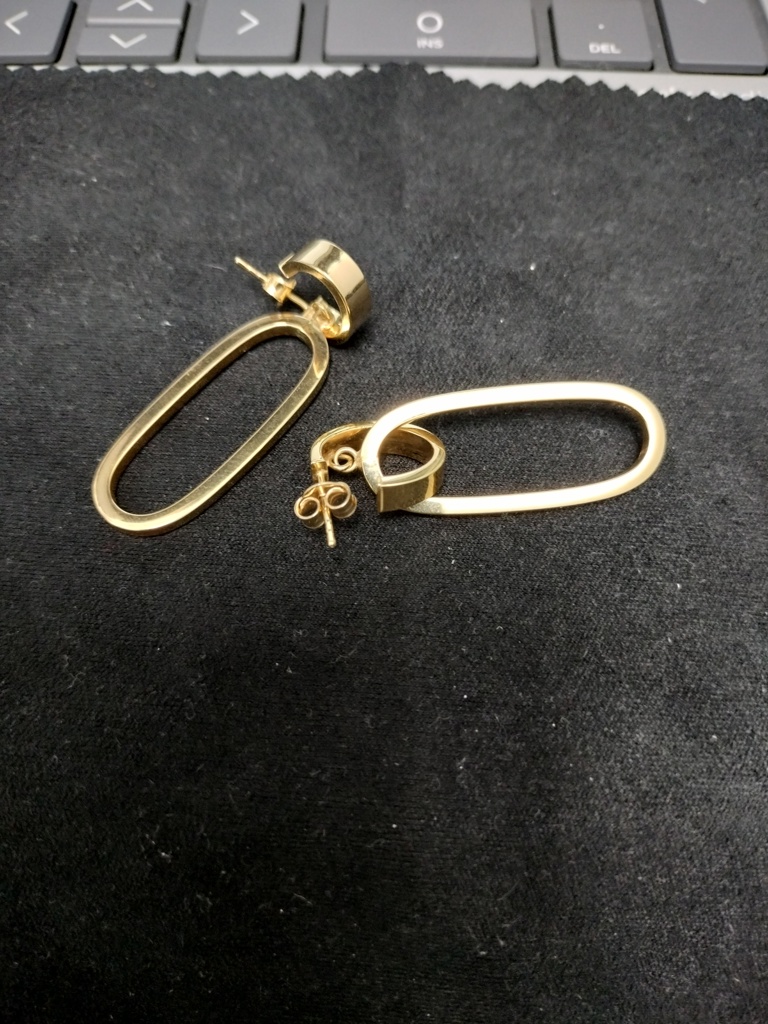 arete arete c/char argolla tub lisa 10k Weight 2.7gr