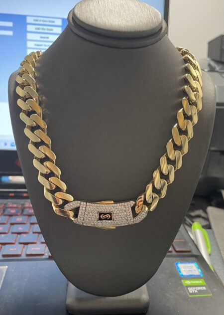 cadena monaco c/zirc S 10k zirc B Size size24/13mm Weight 50.2gr
