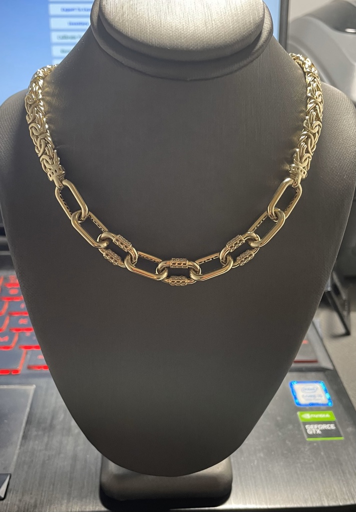 Gargantilla 14k zirconia Size size16/7.3mm Weight 21.2gr