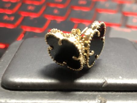 arete flor negra 10k onyx Size 10mm Weight 2gr