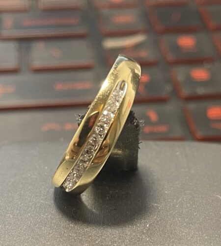 anillo Diam banda c/diam. 10k diamante Size size10 Weight 0.17ctw