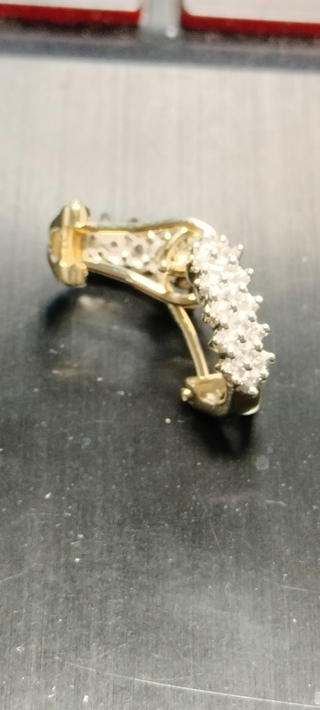 arete Diam. barra c/diamantes 14k diamante Weight 3.3gr