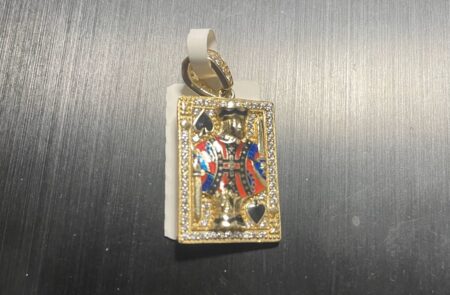 dije carta k pica N c/zirc. 10k onyx /zirc Weight ´4.6gr