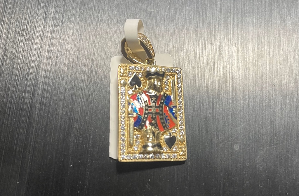 dije carta k pica N c/zirc. 10k onyx /zirc Weight ´4.6gr