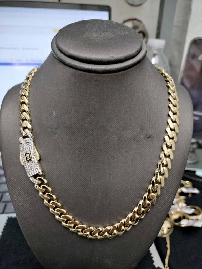 cadena monacom c/zirc S 14k zirc B Size size20/8mm Weight 26.15gr