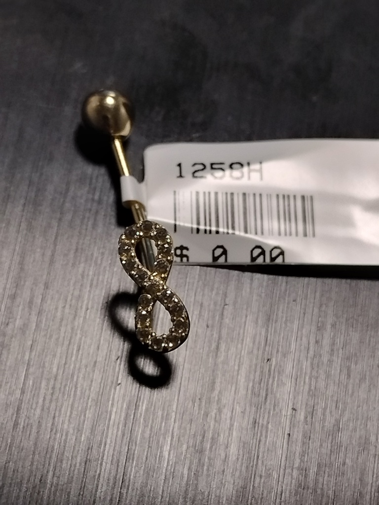 piercing infinito c/zirc 14k zirc B Weight 0.9gr