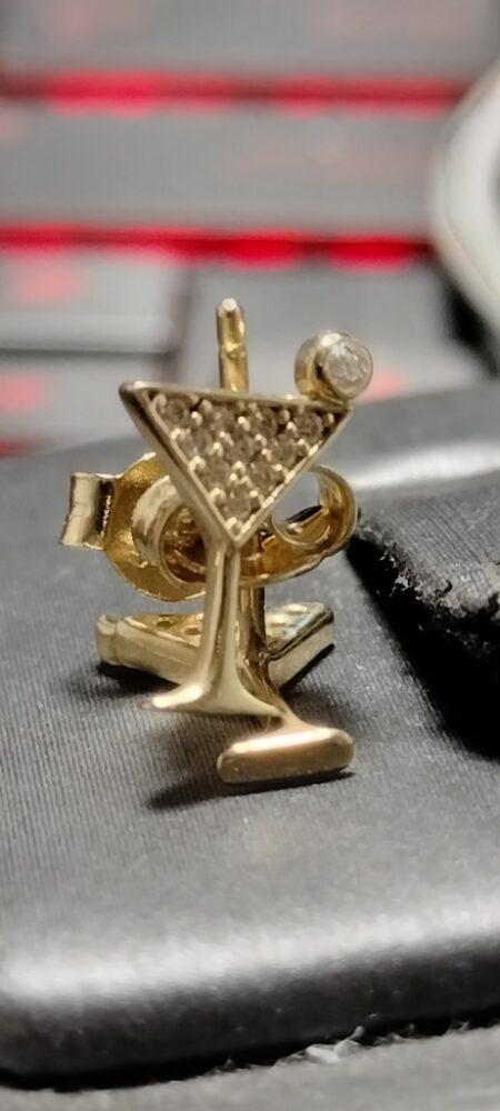 arete copa vino c/zirc 14k zirc B Weight 1.2gr