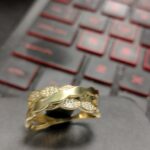 anillo 3 vias 2 c/zirc 14k zirc B Size size7 Weight 3.1gr