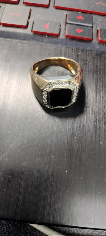 anillo cddo fondo N aro zirc 14k ename N y zirc B Size size10.5 Weight 10.3gr