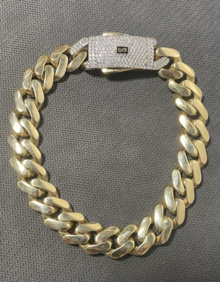 manilla monaco c/zirc S 14k zirconia Size size8/13mm Weight 21.3gr