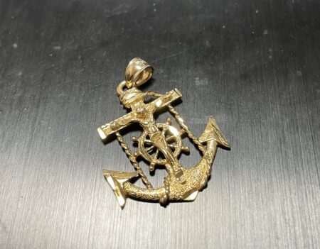 dije ancla crucifijo c/timon 10k Weight 3.1gr