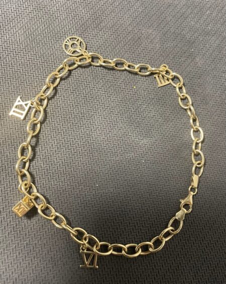 tobillera c/charms 14k Size size10/5mm Weight 7.3gr
