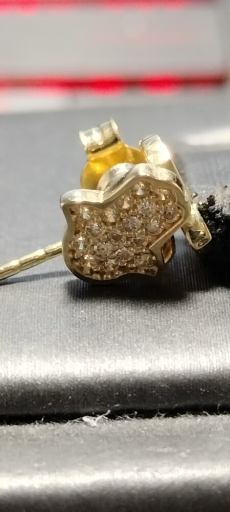 arete mano fatima c/zirc 14k zirc B Weight 1.25gr