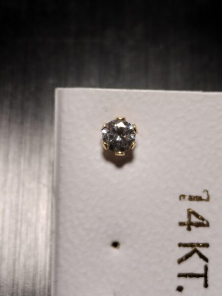 piercing piercing oreja 14k zircB Weight 0.15gr