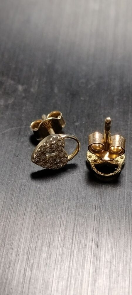 arete corazon candado c/zirc 10k zirc B Weight 1.gr