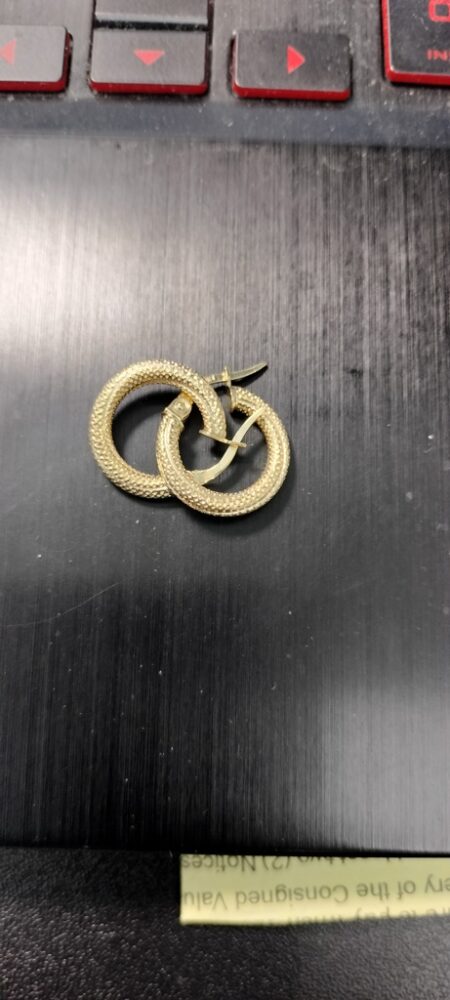 argolla tub.tors.moleteadas 10k Size 15.5x2.6mm Weight 1.gr