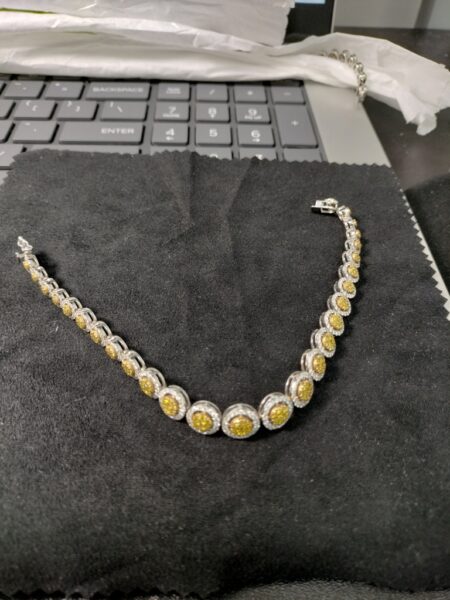 manilla Diam. manilla de bolas diamante 18k Diamante Amr.B Size size7/6.8mm Weight 16.90gr