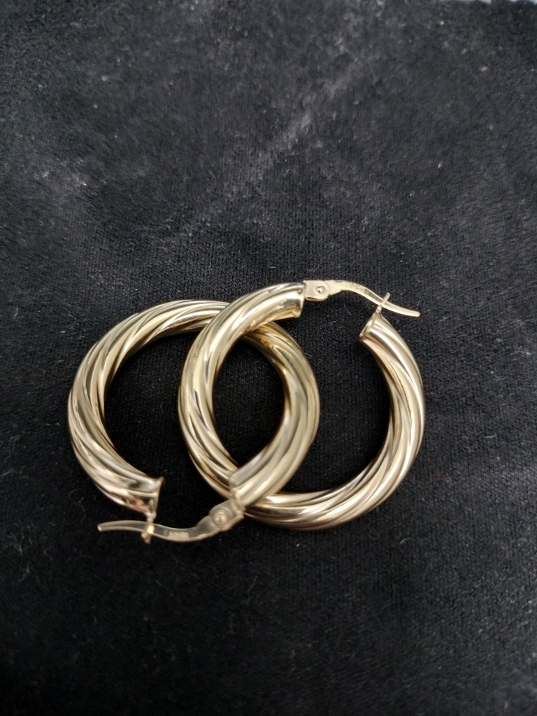 argolla argolla tub torsida 10k Size 22x4mm Weight 2.75gr