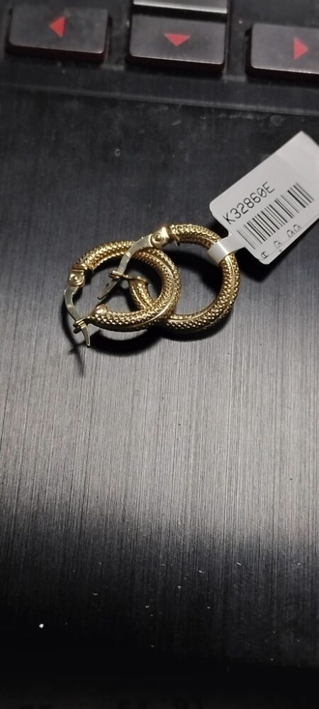 argolla tub moleteadas 10k Size 15x3mm Weight 1.gr