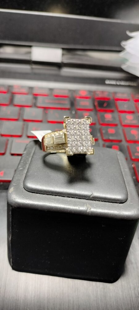 anillo comp. mujer rect. c/zirc 10k zirc B Size size7 Weight 7.05gr