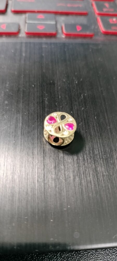 charms rddo c/corazones zirc 14k zirc RB Weight 1.65gr
