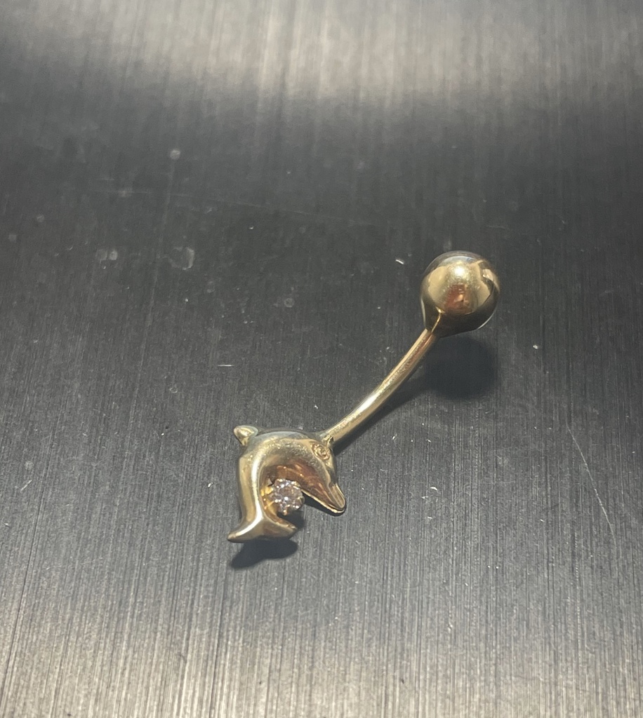 piercing delfin 14k zirc B Weight 0.6gr