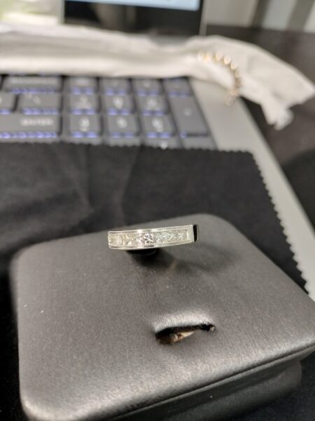 anillo Diam compromiso oro B 14k diamante Size size7 Weight 4.45gr