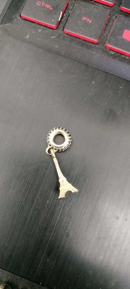 charms torre eiffel 14k zirc N Weight 2.1gr