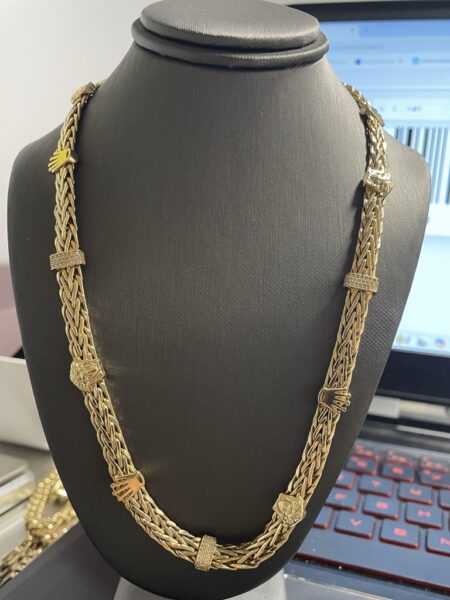 Gargantilla bztna bche 14k zirconia Size size17/6.5mm Weight 20.2gr