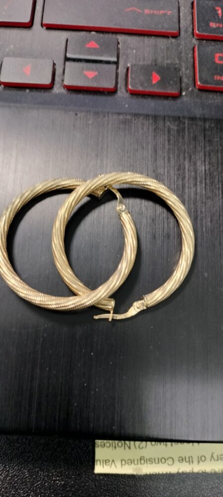 argolla tub.tors. 10k Size 35.5x3mm Weight 2.6gr