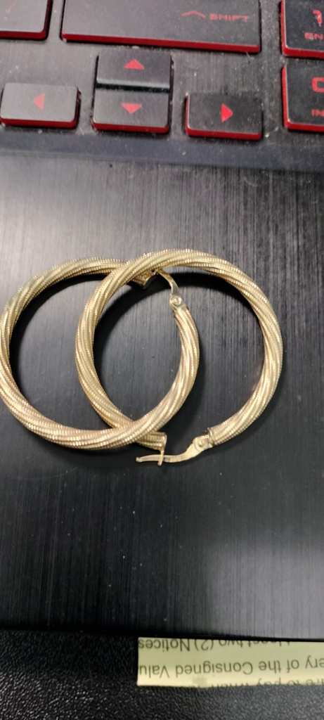 argolla tub.tors. 10k Size 35.5x3mm Weight 2.6gr