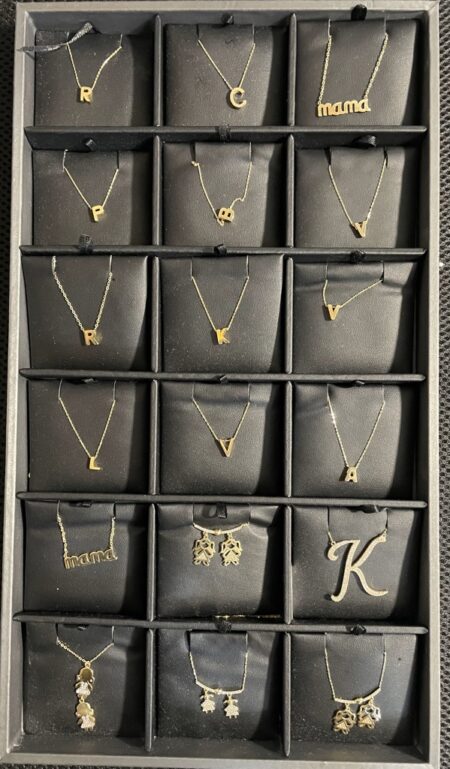 cadena letra P 14k Size size18