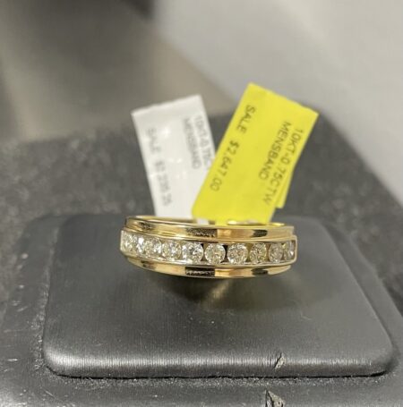 anillo Diam alianza 10k diamante Size size9.5 Weight 4.15gr-0.75ctw