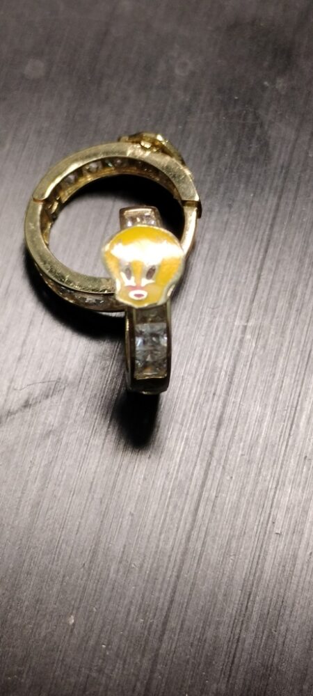 arete 14k zirc Ename amarillo Weight 1.85gr