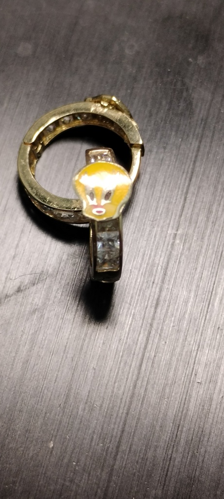 arete 14k zirc Ename amarillo Weight 1.85gr