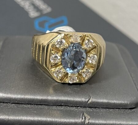anillo octagono 14k zirconia Size size10 Weight 9.1gr
