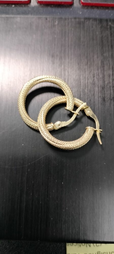 argolla tub.tors.moleteadas 10k Size 20x2.6mm Weight 1.2gr