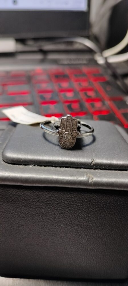 anillo Diam mano fatima c/diam 10k diamante Size size7 Weight 0.13ctw
