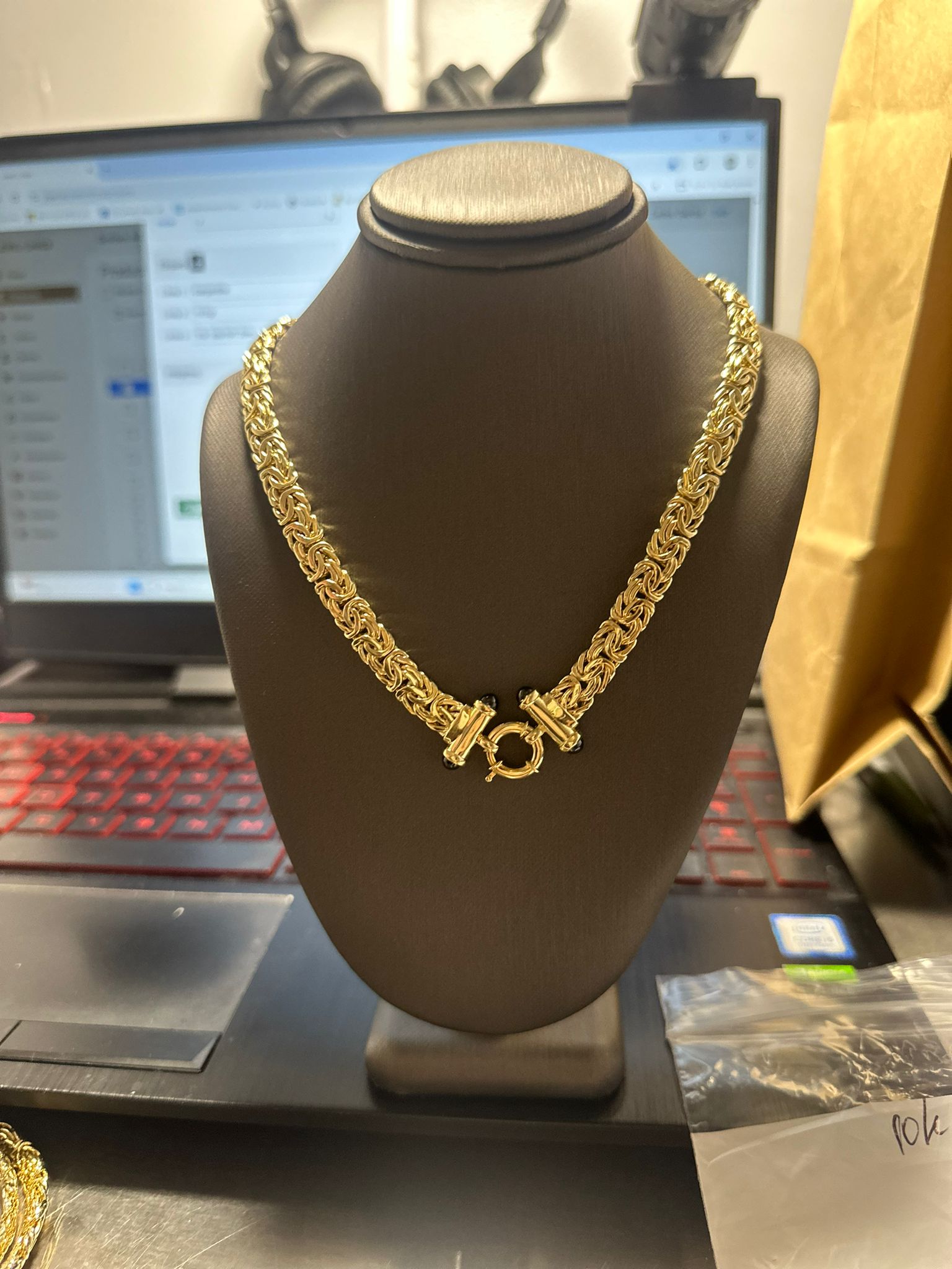 Gargantilla bztna 10k Size size17.5/7.2mm Weight 19.2gr