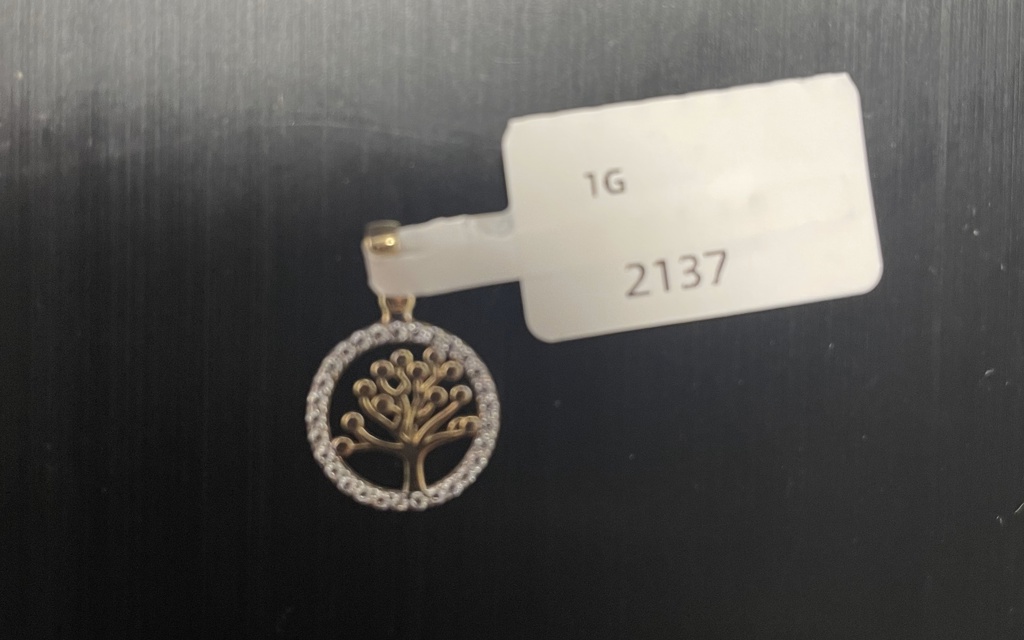 dije arbol de la vida 14k zirconia Weight 1gr