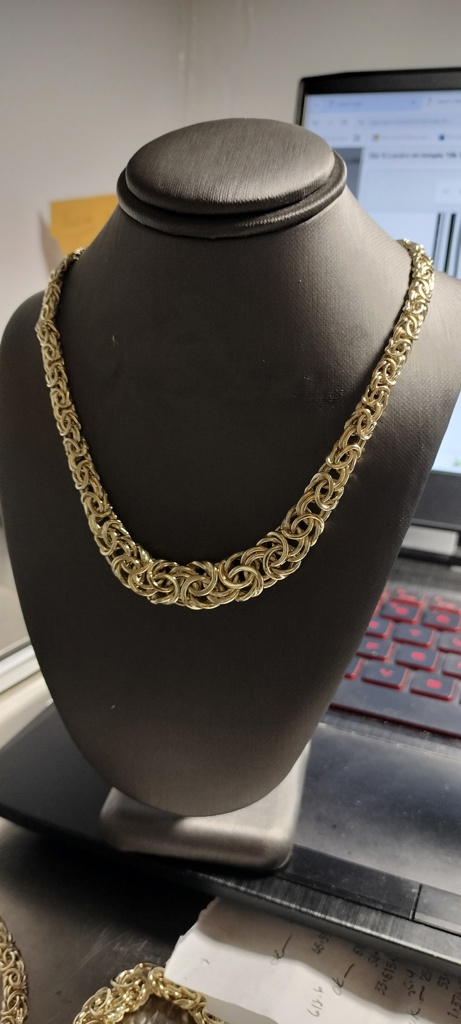 Gargantilla bztna 10k Size sz18/6-12mm Weight 16.7gr