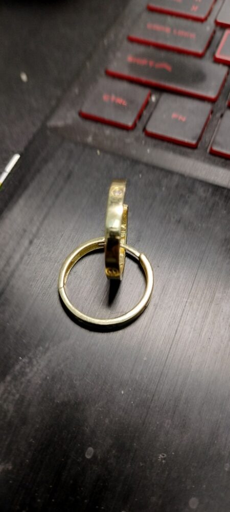 argolla 14k zirc B Weight 2.8gr